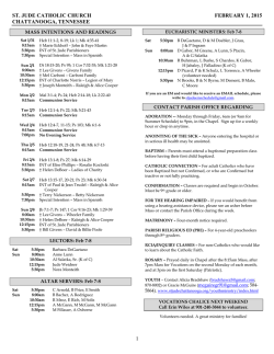 st. jude catholic church february 1, 2015 chattanooga, tennessee 1