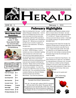 Campus Newsletter - Block House Creek Elementary School