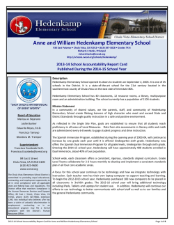 Anne and William Hedenkamp Elementary School