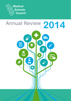 Annual Review 2014 - Medical Schools Council