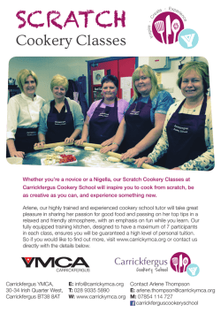 Scratch Cookery Classes