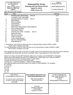 Entry Blank - Saddle Up Enterprises, LLC
