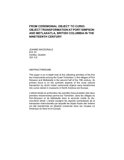 from ceremonial object to curio: object transformation at port