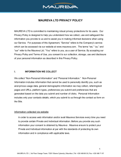 MAUREVA LTD PRIVACY POLICY