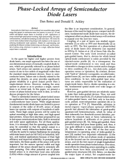 Phase-Locked Arrays of Semiconductor Diode Lasers
