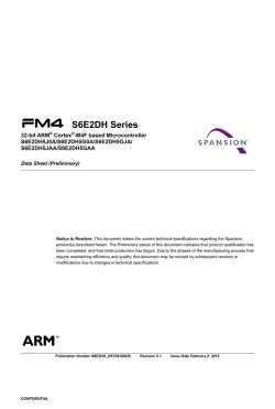 S6E2DH Series 32-bit ARM&reg; Cortex&reg;-M4F based