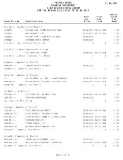 Site Plan Review Status Report