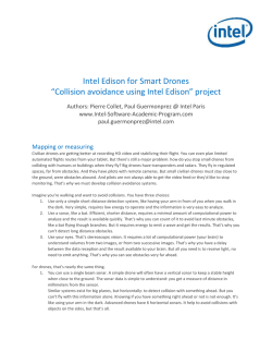 Intel Edison for Smart Drones - Intel Software Academic Program