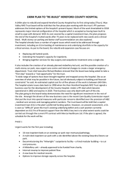 &pound;40M PLAN TO &ldquo;RE-BUILD&rdquo; HEREFORD COUNTY HOSPITAL