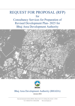 REQUEST FOR PROPOSAL (RFP) - Bhuj Area Development Authority