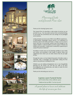 Planning Guide and General Price List