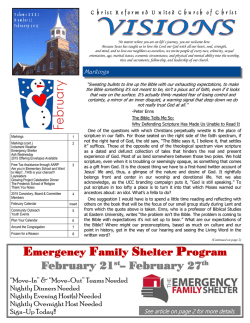 Visions - Christ Reformed United Church of Christ