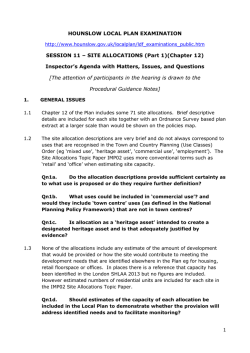 HS023 LBH LP Agenda Session 11 Site Allocations Part 1