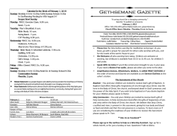 Read Our Bulletin - Gethsemane Lutheran Church