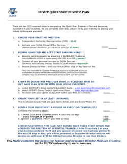 10 STEP QUICK START BUSINESS PLAN