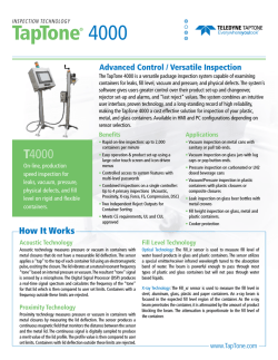 TapTone 4000 Data Sheet