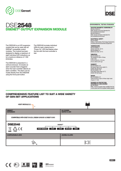 Data Sheet - Deep Sea Electronics