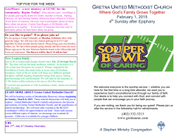 Current Bulletin - Gretna United Methodist Church