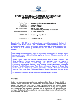 SVN 2015 16 (O) - Resource Management Officer