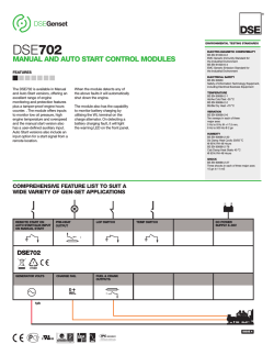 Data Sheet (US) - Deep Sea Electronics