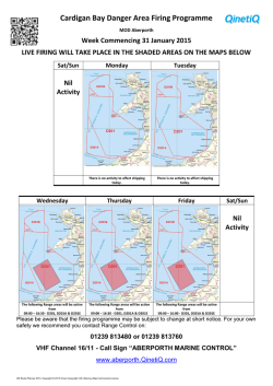 Range Programme - Aberporth