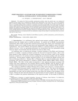 Perturbation Analysis for Investment Portfolios Under Partial