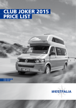 [PDF | 2 MB | 29.01.2015] Westfalia Club Joker Pricelist English in