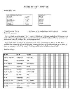 Roster for Snipers Net - 10/94