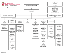 DoIT Organization Chart - University of Wisconsin&ndash;Madison