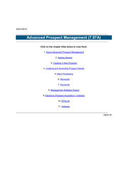 Advanced Prospect Management (7.97A)