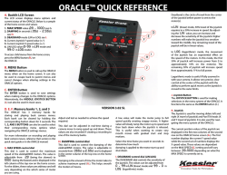 ORACLE&trade; QUICK REFERENCE