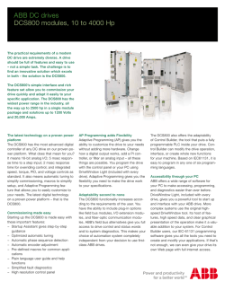 ABB DC drives DCS800 modules, 10 to 4000 Hp