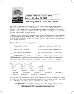 2015 Grayson Farmers Market Application