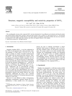 S tructure, magnetic susceptibility and resistivity