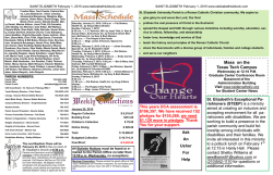 Bulletin - St. Elizabeth Catholic University Parish