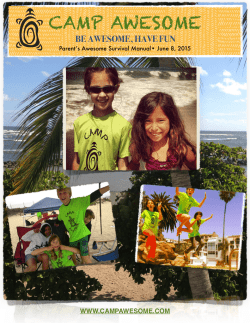 Parent Manual - Camp Awesome