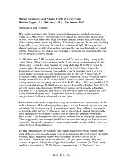 Medical Emergencies and Adverse Events in Ecstasy Users