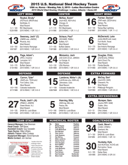 2015 U.S. National Sled Hockey Team