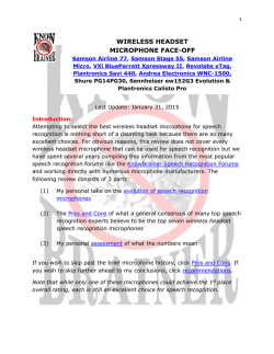 WIRELESS HEADSET MICROPHONE FACE-OFF