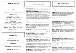 Bulletin - Stanborough Park Church