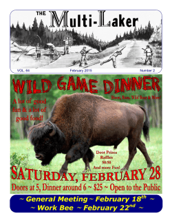 General Meeting~ February 18th ~ ~ Work Bee ~ February 22nd