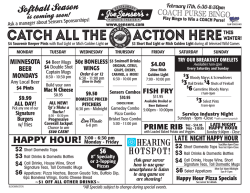 BLOOMINGTON : Click to Download our Specials