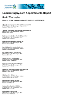 Southwest - London Society of Rugby Football Union Referees