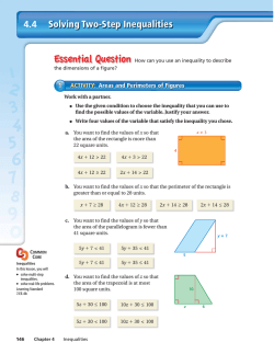 1 Solving Two-Step Inequalities 4.4
