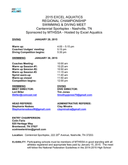 2015 HS Region Championships Meet Invite