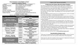 HP Bulletin 020115 - Holy Protection of the Mother of God Byzantine