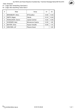 DRAW - ayr hill equestrian club