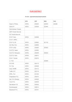 PURI DISTRICT - Odisha Police