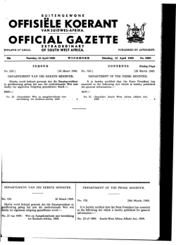 OFFISIELE KOERANT OFFICIAL GAZETTE