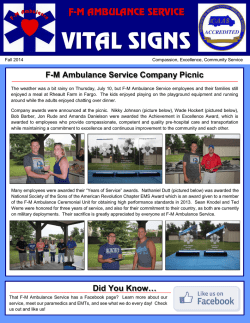 Fall 2014 - FM Ambulance